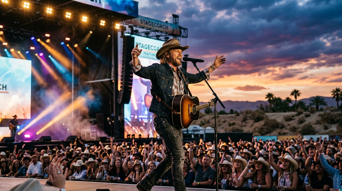 Country music performer at Stagecoach festival