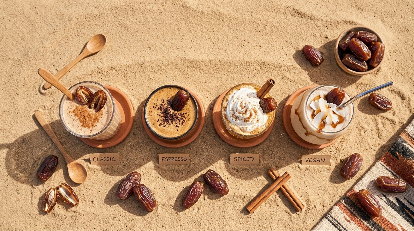 Different date shake flavor variations