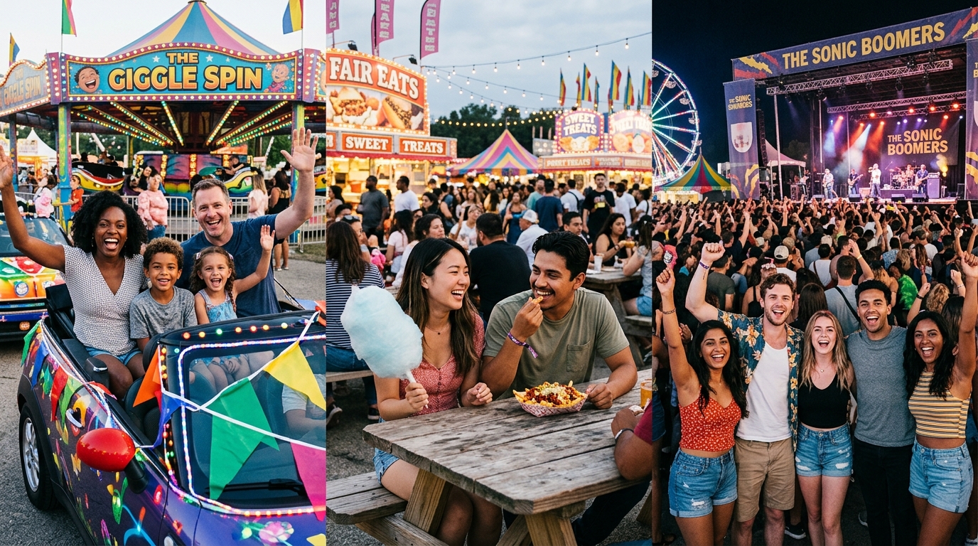 Festival-goers enjoying National Date Festival