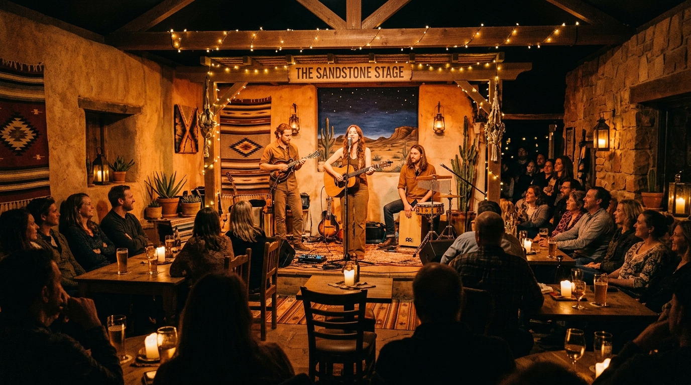 Live performance at downtown Indio venue