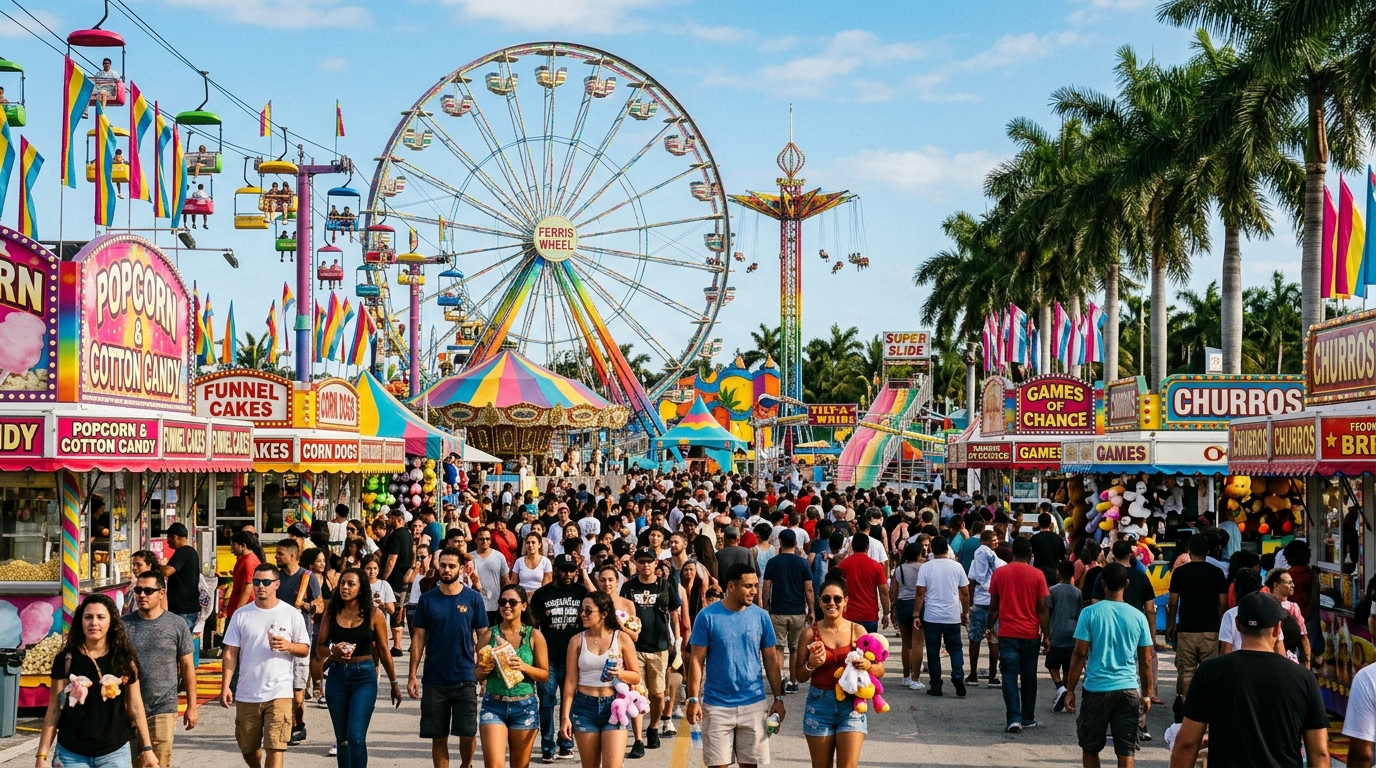 National Date Festival carnival midway