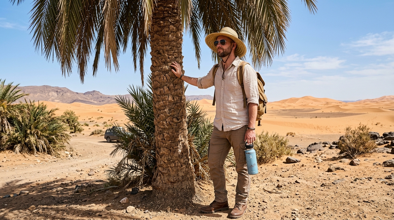 Proper desert heat clothing and sun protection